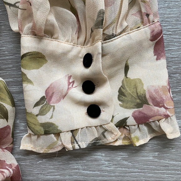 Zara Floral Print Draped Dress - Picture 12 of 16